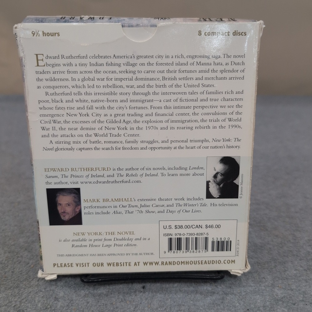 New York The Novel Edward Rutherfurd 8 CD Audiobook Mark Bramhall 9780739382875 - Picture 2 of 2